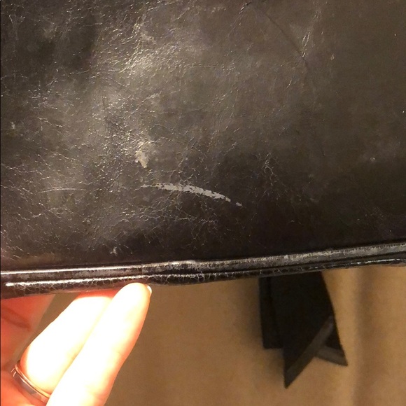 🎉🥳 HP!! Coach poppy satchel bag black with pink lining - Picture 8 of 16